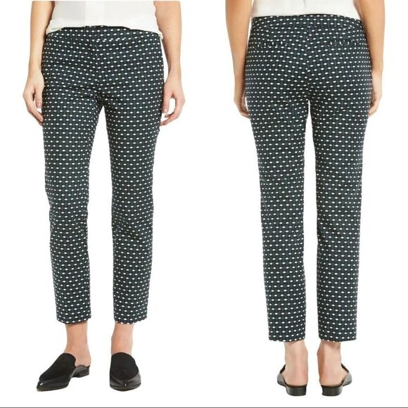 𝅺halogen Green Diamond Print Crop Ankle Pants Sz 12 - Picture 14 of 15